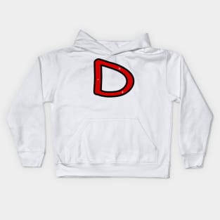 Letter D. Name with letter D. Personalized gift. Abbreviation. Abbreviation. Lettering Kids Hoodie